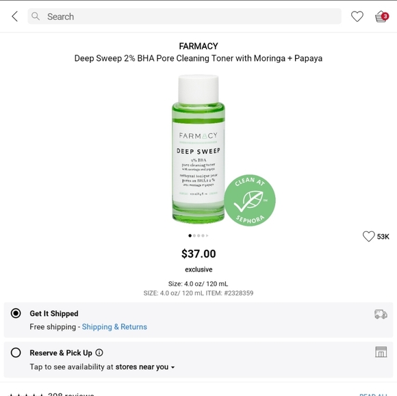 BNIB Full Sized Farmacy Deep Sweep toner - Picture 2 of 2